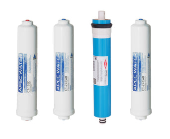 APEC RO Replacement Filters Complete Filter Set for ULTIMATE RO-CTOP and RO-CTOP-C Countertop Reverse Osmosis Systems (Stages 1-4)