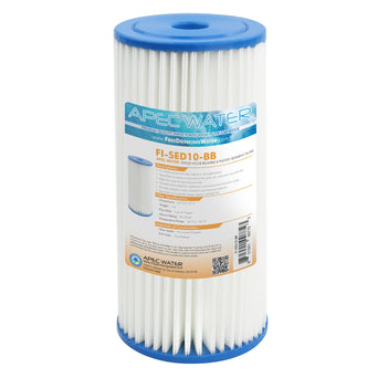 Whole House Reusable & Pleated Sediment Filter 4.5" x 10 Inch, 30 Micron