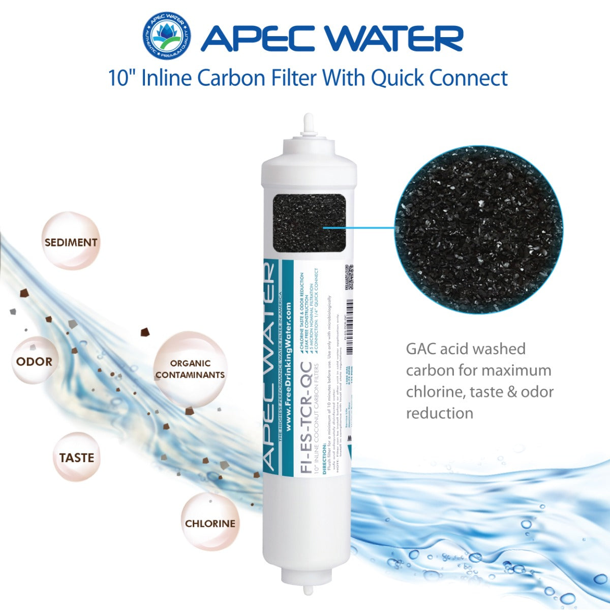 APEC RO Replacement Filters Complete Filter Set for ESSENCE ROES-50 System (Stages 1-5)