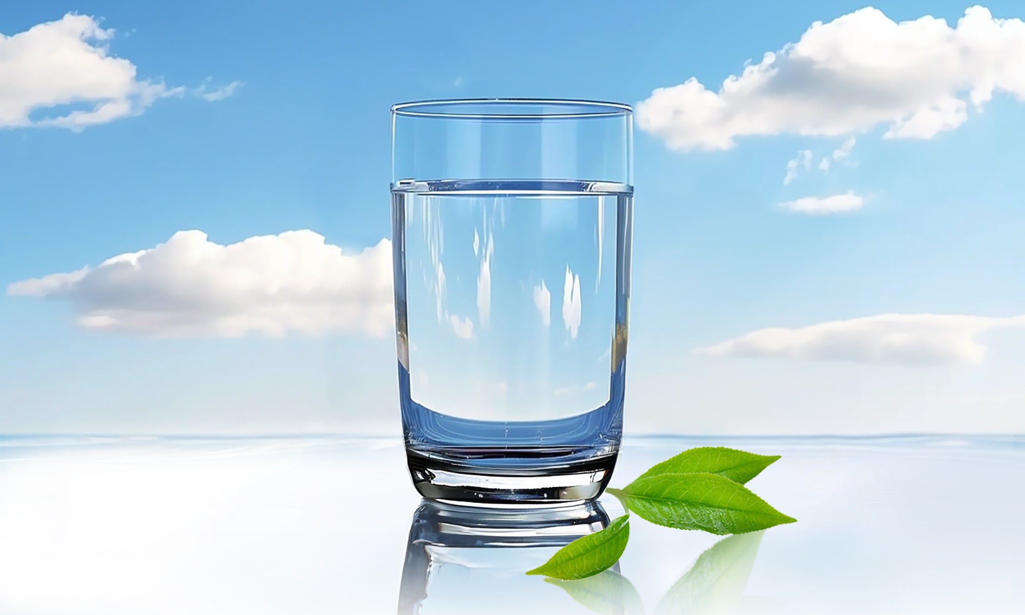 clean and healthy glass of water