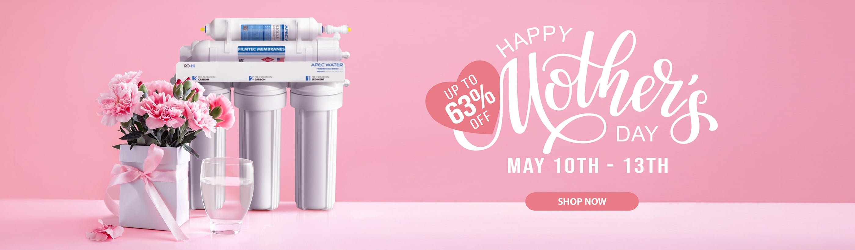 APEC Water Mothers Day Sale Reverse Osmosis Systems