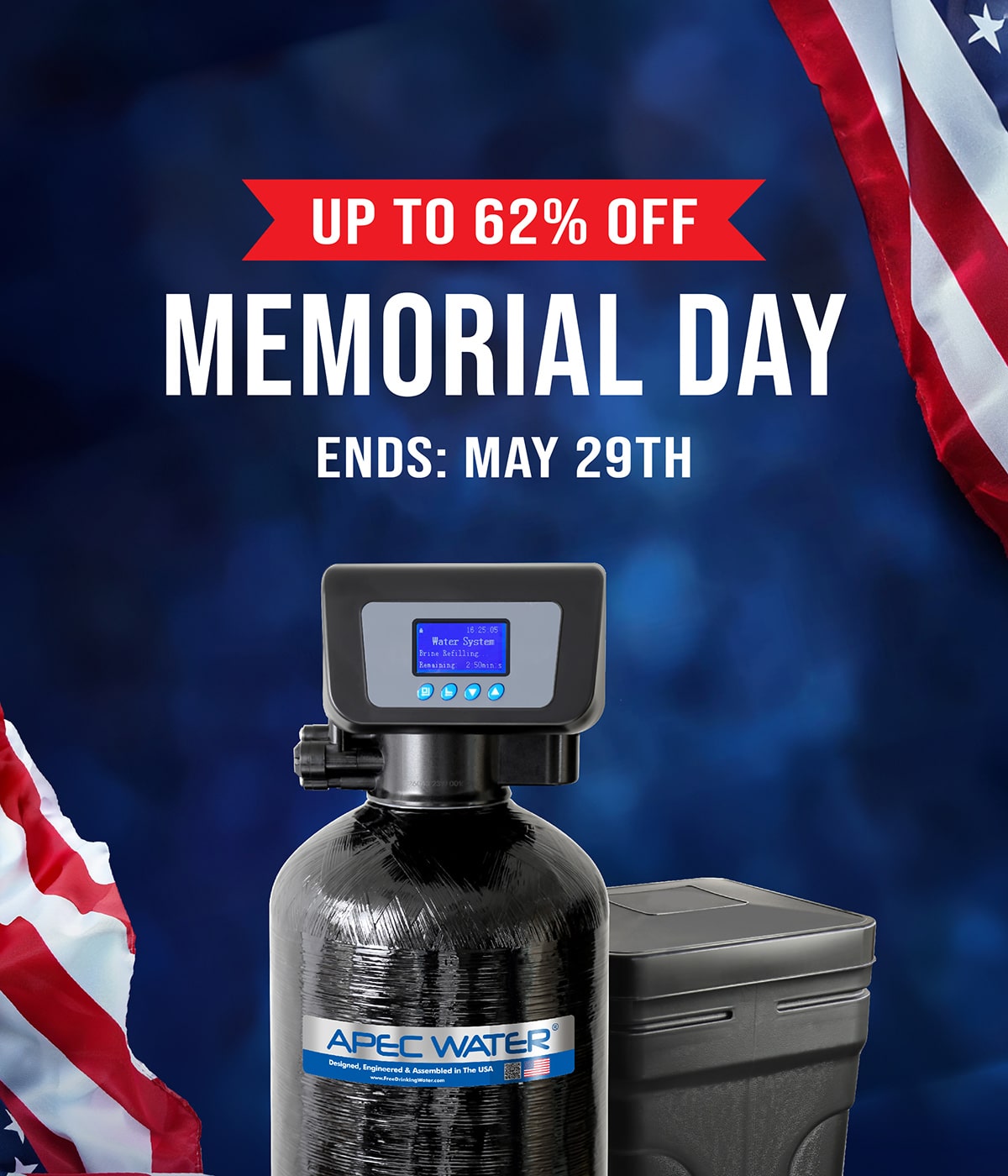 APEC Water RO Systems Water Softener Memorial Sale mobile extended