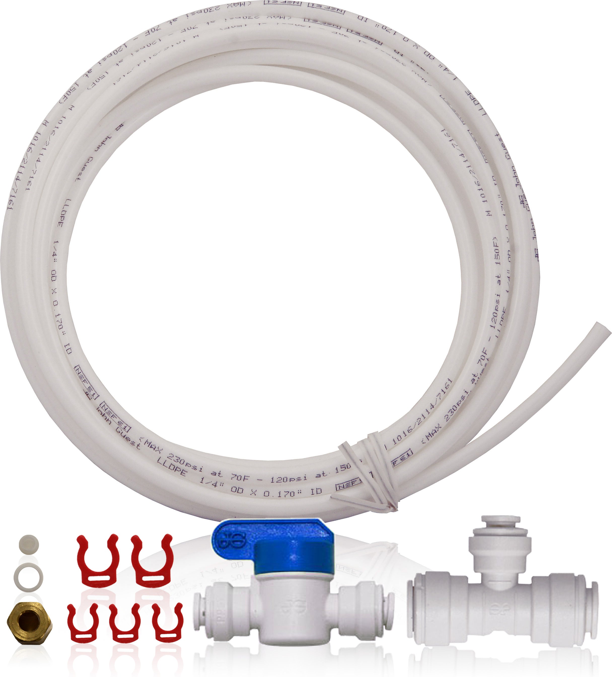 Icemaker Kit for APEC Quick Dispense Reverse Osmosis System - 3/8" to 1/4" OD Tubing