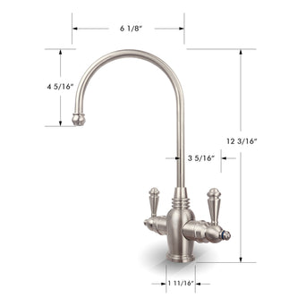 ARLINGTON Hot and Cold Water Reverse Osmosis Faucet - Brushed Nickel, Lead-Free