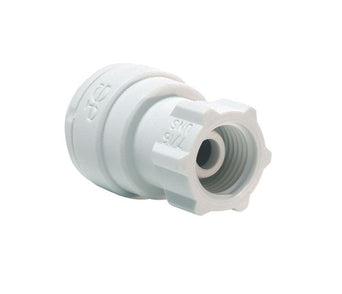 John Guest Faucet Connector 1/4" Tube OD x 7/16" Thread UNS Polypropylene White (PP3208U7W)