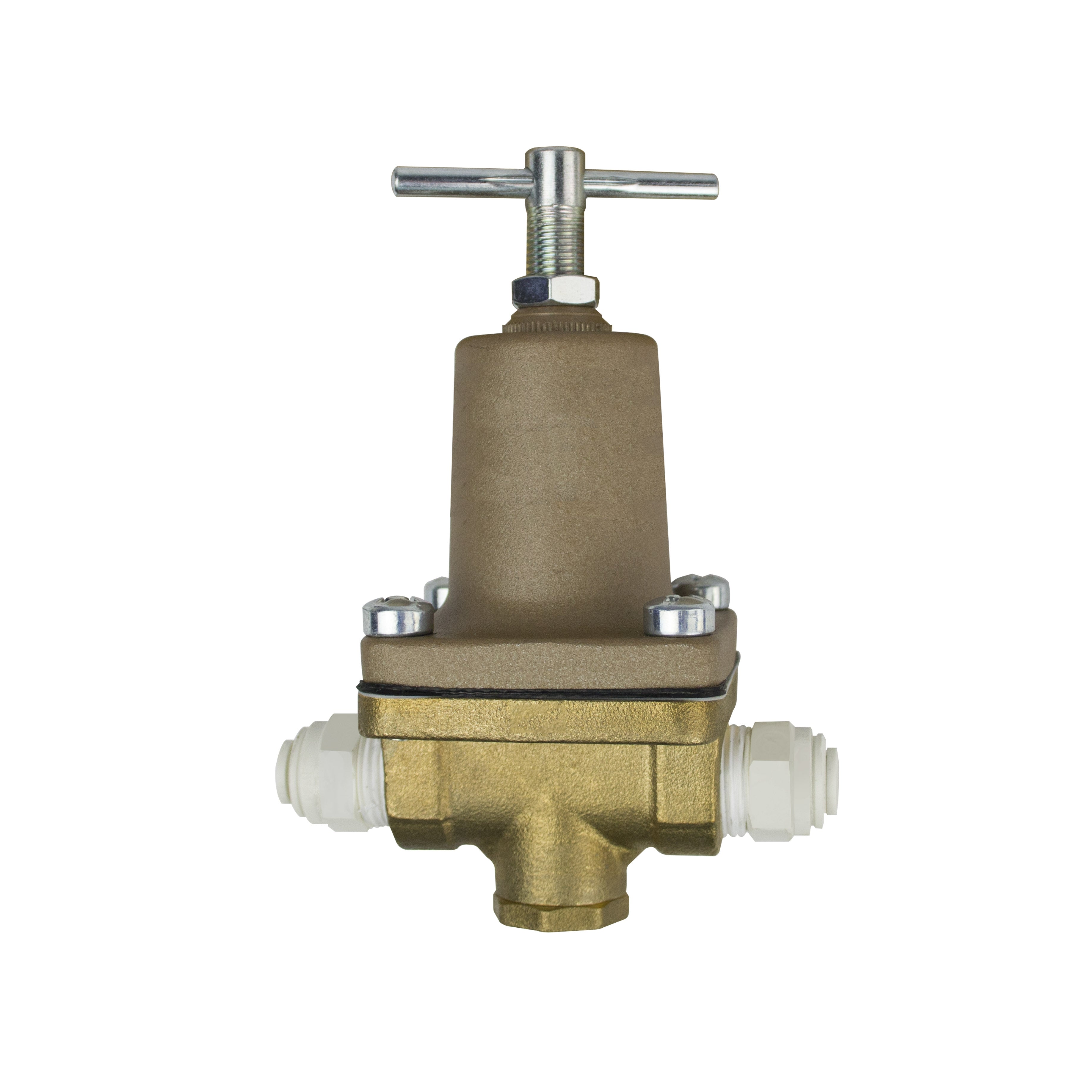 Water Pressure Regulator 10-125 PSI, 1/4" In/Out, with John Guest fittings