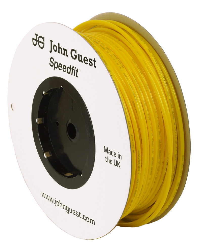John Guest Food Grade Polyethylene Tubing For Reverse Osmosis Systems - 10 Feet (3/8 Inch, Yellow)