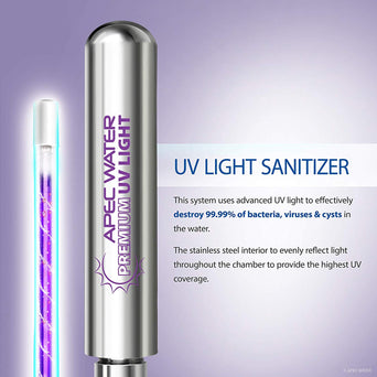 APEC Stainless Steel UV Ultra Violet Sterilizer Water Filter Kit