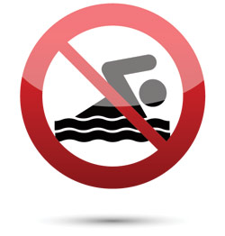 No swimming allowed image