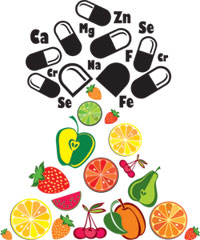 vitamins and fruit