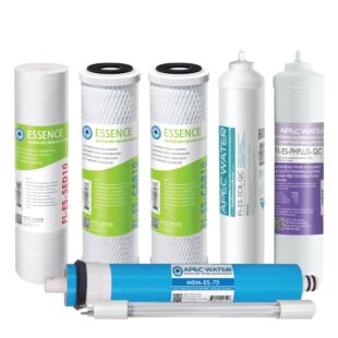 APEC RO Replacement Filters Complete Filter Set for ESSENCE 75 GPD PH and UV Reverse Osmosis 7-Stage Systems (Stages 1-7)