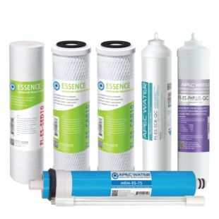 APEC RO Replacement Filters Complete Filter Set for ESSENCE 75 GPD PH and UV Reverse Osmosis 7-Stage Systems (Stages 1-7)