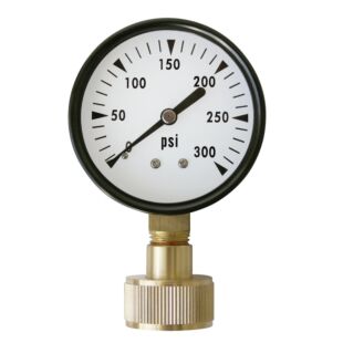 Pressure gauge for outside standard 3/4" faucets