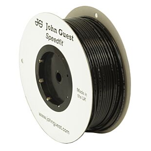 John Guest Food Grade Polyethylene Tubing For Reverse Osmosis Systems - 10 Feet (3/8 Inch, Black)