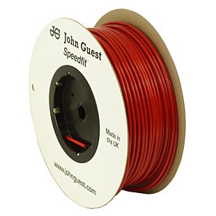 John Guest Food Grade Polyethylene Tubing For Reverse Osmosis Systems - 10 Feet (3/8 Inch, Red)