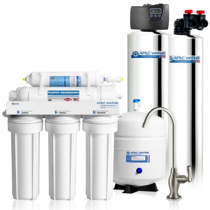 Total Solution 15 Whole House Water Filtration System - Complete Total Home Water Filter and Purification Package| APEC Water