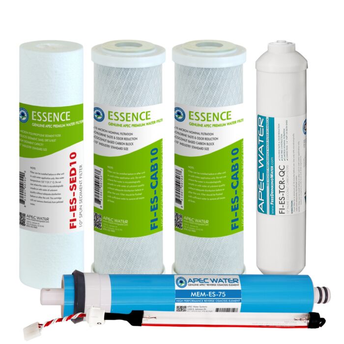 APEC Complete Filter Set for ESSENCE 75 GPD ROES-UV75 UV Reverse Osmosis 6-Stage Systems (Stages 1-6)