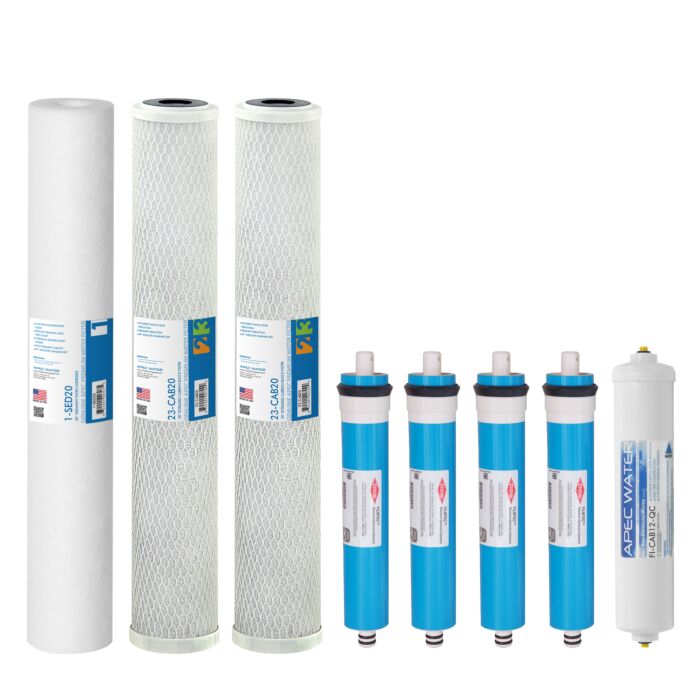 Complete Filter Set for Lite Commercial 360 RO Systems - 20" (All Stages)