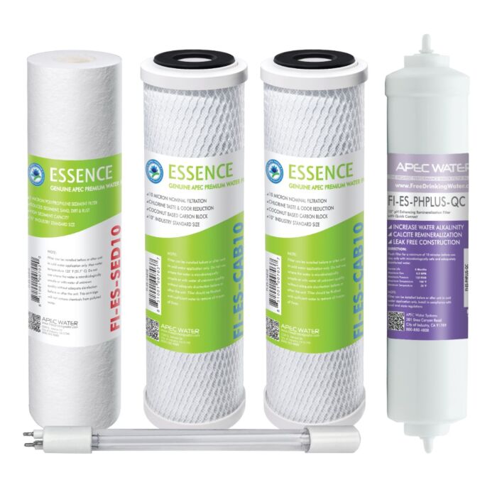 APEC RO Replacement Filters Pre-filter Set for ESSENCE ROES-PHUV75 Reverse Osmosis Systems (Stages 1-3, 5 and 7)