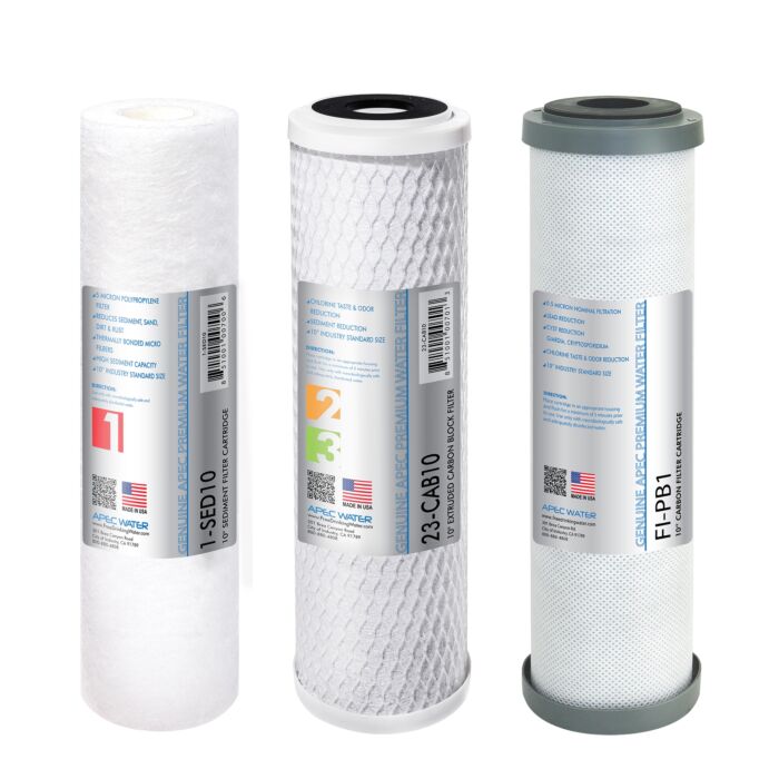 Includes Carbon Block Filter PP Sediment Filter & Inline Filter Cartridge by IPW Industries Inc. Replacement Filter Kit for Vertex PT 4.0 RO System