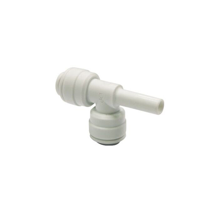 John Guest Stackable Tee Connector 3/8" Tube OD-In x 3/8” Stem OD x 3/8" Tube OD-Out Polypropylene White (PP531212W)