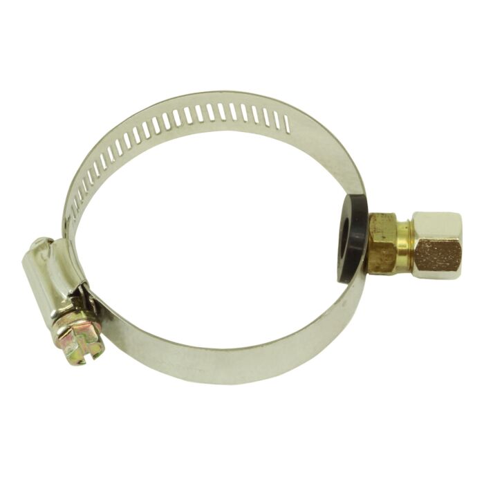 Adjustable Drain Saddle Valve For 1/4" Tubing with Steel Compress Brass