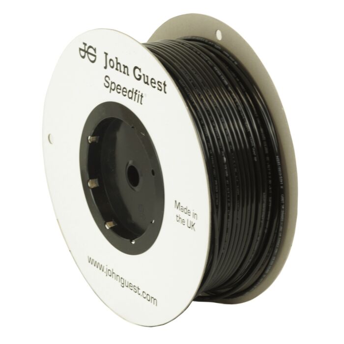 John Guest Food Grade Polyethylene Tubing For Reverse Osmosis Systems - 10 Feet (1/4 Inch, Black)