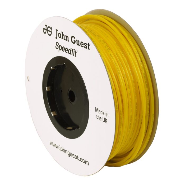 John Guest Food Grade Polyethylene Tubing For Reverse Osmosis Systems - 10 Feet (3/8 Inch, Yellow)