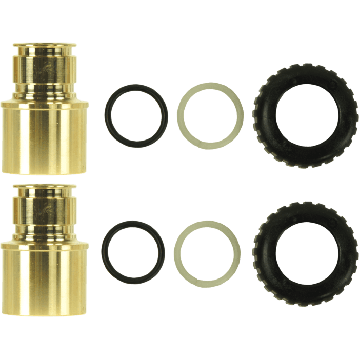 1.25" x 1.5" Brass   Sweat Adapter Kit